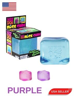 PURPLE Schylling NeeDoh Nice Cube Sensory Fidget Squish Toy Blue 2.25" Authentic